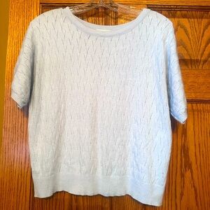 Light Blue Short Sleeve Sweater